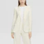 Shop (W) THEORY Blazer Butang Tunggal Warna Off-White. J0709113-Y0C