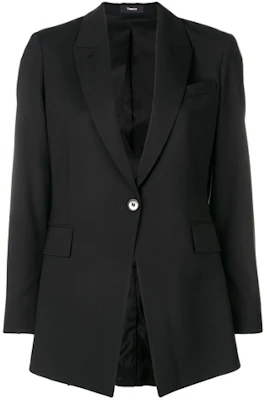 (W) THEORY Blazer Hitam Solid Butang Tunggal H0101113 Buy (W) THEORY Blazer Hitam Solid Butang Tunggal H0101113