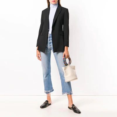 (W) THEORY Blazer Hitam Solid Butang Tunggal H0101113 Lookbook (W) THEORY Blazer Hitam Solid Butang Tunggal H0101113