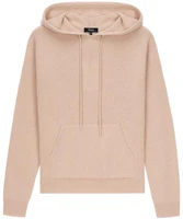 (Women) THEORY Solid Pink Pullover Knit Hoodie with Drawstring. N0611711-VH8 (Women) THEORY Solid Pink Pullover Knit Hoodie with Drawstring. N0611711-VH8
