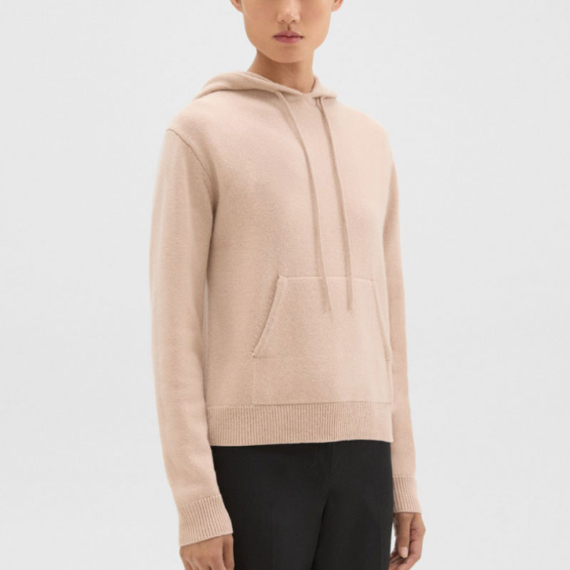 Details for (W) THEORY 桃粉色抽繩連帽針織套頭衫。 N0611711-VH8