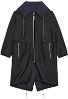 (Women) THEORY Designer Collaboration Black & Navy Colorblock Zip Hoodie Jacket N037410O-A29 (Women) THEORY Designer Collaboration Black & Navy Colorblock Zip Hoodie Jacket N037410O-A29