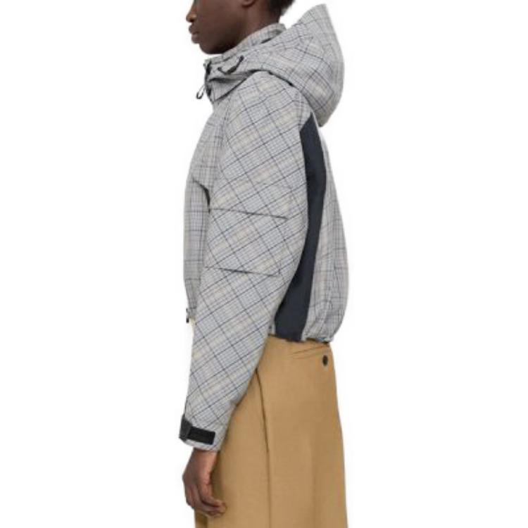 Purchase (W) Jaket Berhud Corak Kotak Hitam Kelabu Kolaborasi Pereka THEORY. N034107O-B1M