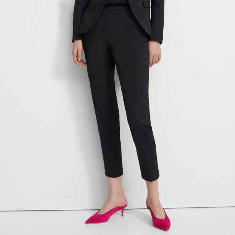 Purchase (W) THEORY SS22 Seluar Hitam Longgar Kasual Warna Solid K0203201-001