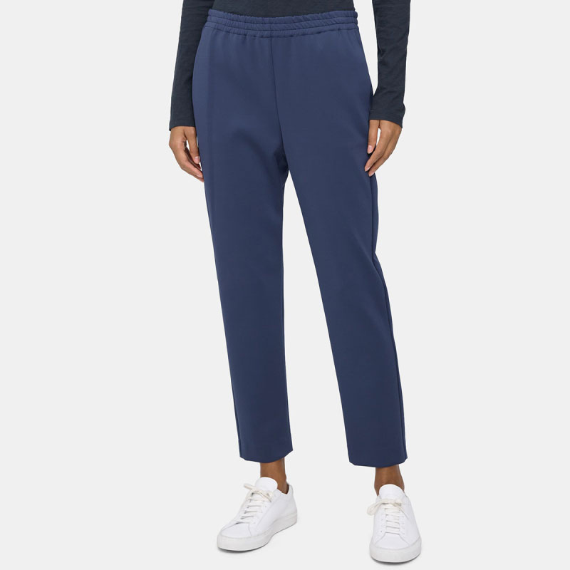 Lookbook (W) THEORY SS23 深藍色直筒彈性腰休閒長褲 L107202R-G1A