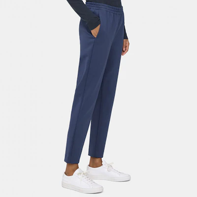 (W) THEORY SS23 深藍色直筒彈性腰休閒長褲 L107202R-G1A Purchase (W) THEORY SS23 深藍色直筒彈性腰休閒長褲 L107202R-G1A
