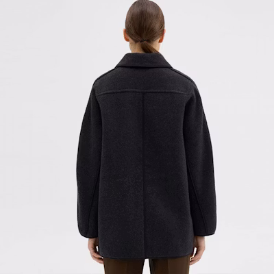 (W) THEORY x Designer Kolaborasi Mantel Panjang Dua Sisi Abu-Arang. N091408O Shop (W) THEORY x Designer Kolaborasi Mantel Panjang Dua Sisi Abu-Arang. N091408O