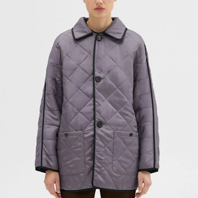 (W) THEORY x Designer Kolaborasi Mantel Panjang Dua Sisi Abu-Arang. N091408O Purchase (W) THEORY x Designer Kolaborasi Mantel Panjang Dua Sisi Abu-Arang. N091408O