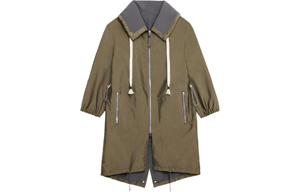 (Women) Theory x Lucas Ossendrijver SS23  Oversized Drawstring Hooded Coat. N037410O-1