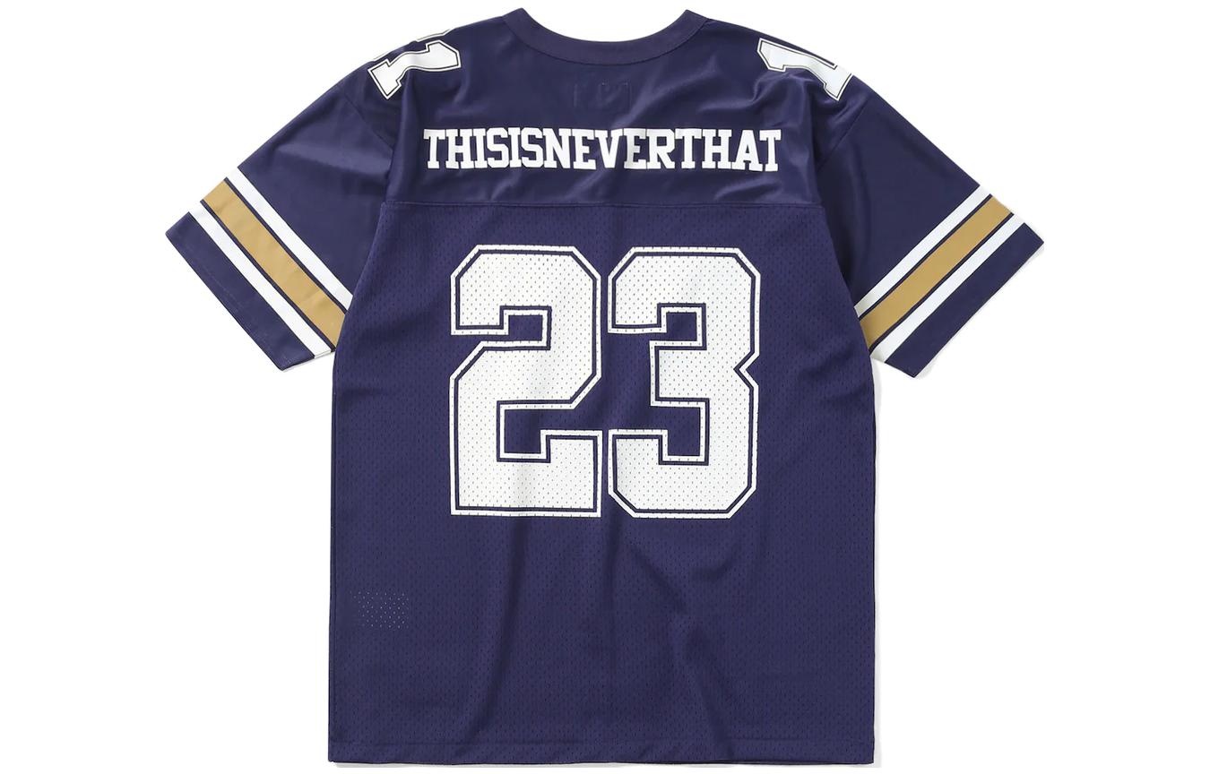thisisneverthat Purple Mesh Football Jersey Striped Short-Sleeve Shirt TN231WTOSP01PP