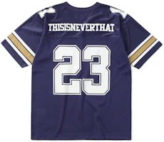 thisisneverthat Purple Mesh Football Jersey Striped Short-Sleeve Shirt TN231WTOSP01PP thisisneverthat Purple Mesh Football Jersey Striped Short-Sleeve Shirt TN231WTOSP01PP
