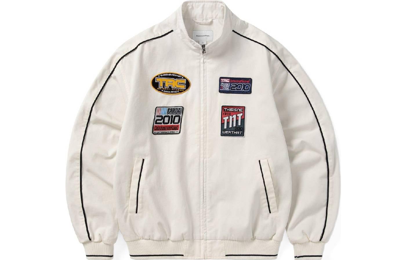 (Women) thisisneverthat Solid Color Moto Jacket White TN223TSWH002