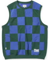 thisisneverthat SS23 Blue Checkered Sleeveless Vest Men TN231TSWOW01-UTM thisisneverthat SS23 Blue Checkered Sleeveless Vest Men TN231TSWOW01-UTM