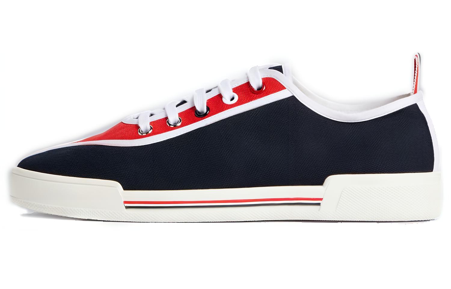 (W) Thom Browne 4-Bar Low Top Sneaker 'Blue White Stripe'