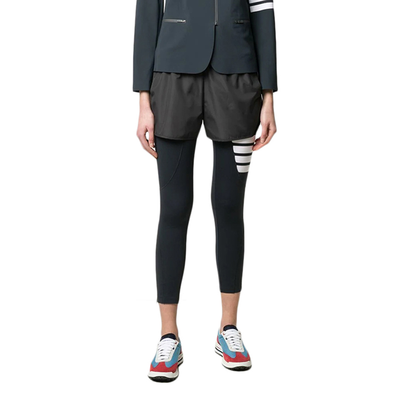 Shop (W) Thom Browne Pantalones Cortos 4-Bar Gris Oscuro FJQ043A-06230-036