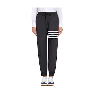 (Women) Thom Browne 4-Bar Stripe Knit Sweatpants Charcoal Gray FJQ041A-06230-015