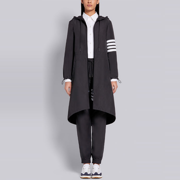 Shop (W) 톰 브라운 4-바 스트라이프 니트 스웻팬츠 차콜 그레이 FJQ041A-06230-015