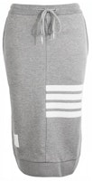 (Women) Thom Browne 4-Bar Striped High-Street Style Casual Midi Skirt. FJK008A-00535-055 (Women) Thom Browne 4-Bar Striped High-Street Style Casual Midi Skirt. FJK008A-00535-055