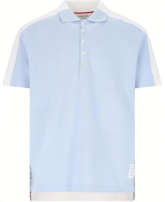 (W) Thom Browne Kaos Polo Pendek Asimetris Dua Warna Biru Muda. MJP199A-00050-452 Buy (W) Thom Browne Kaos Polo Pendek Asimetris Dua Warna Biru Muda. MJP199A-00050-452