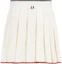 Order (W) THOM BROWNE Rok Pendek Beige Lipit Kasual dengan Desain Resleting. FKK132B-Y1037-100