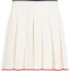 Lookbook (W) THOM BROWNE Rok Pendek Beige Lipit Kasual dengan Desain Resleting. FKK132B-Y1037-100