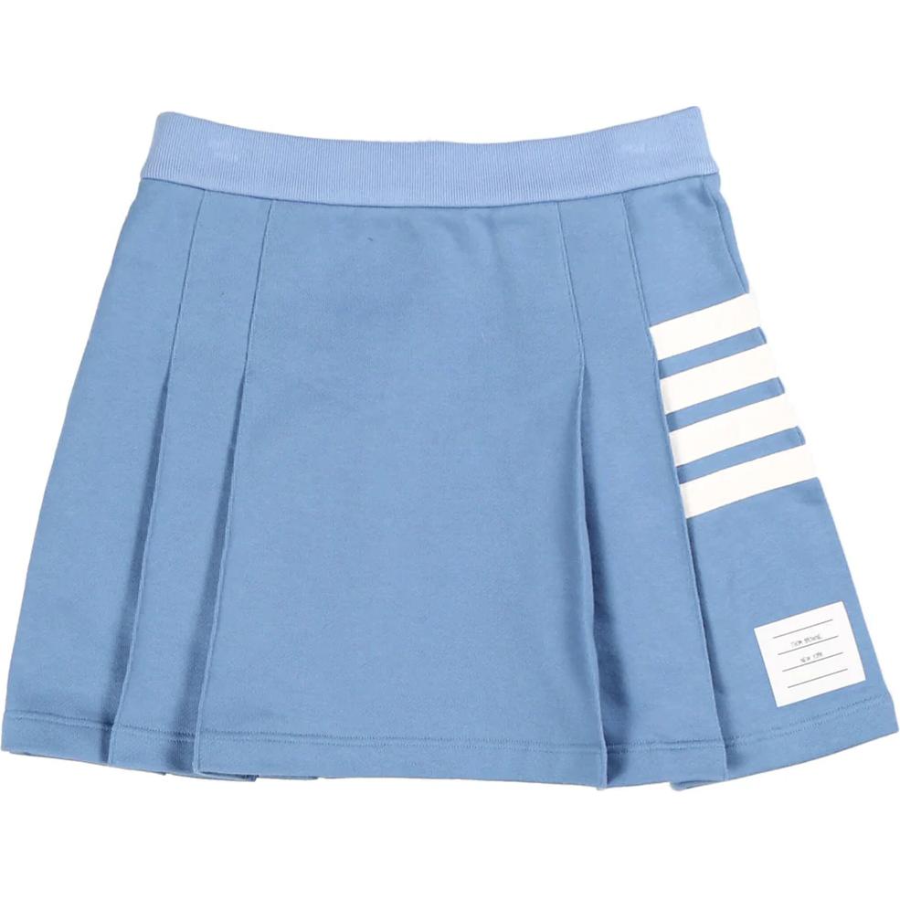 (Women) Thom Browne  Blue Pleated Striped Short Skirt Casual Style. FJK120A-J0007-450