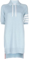(Women) Thom Browne Blue Striped Short Sleeve Loose Fit Polo Dress. FKD162A-Y1002-480 (Women) Thom Browne Blue Striped Short Sleeve Loose Fit Polo Dress. FKD162A-Y1002-480