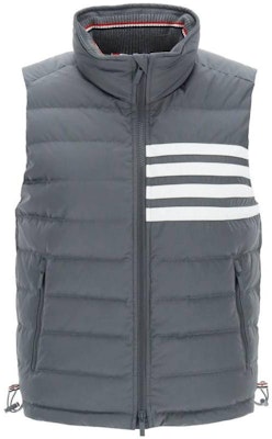 (Women) Thom Browne Classic 4-Bar Padded Vest Gray FVD015X-07259-035 Order (Women) Thom Browne Classic 4-Bar Padded Vest Gray FVD015X-07259-035
