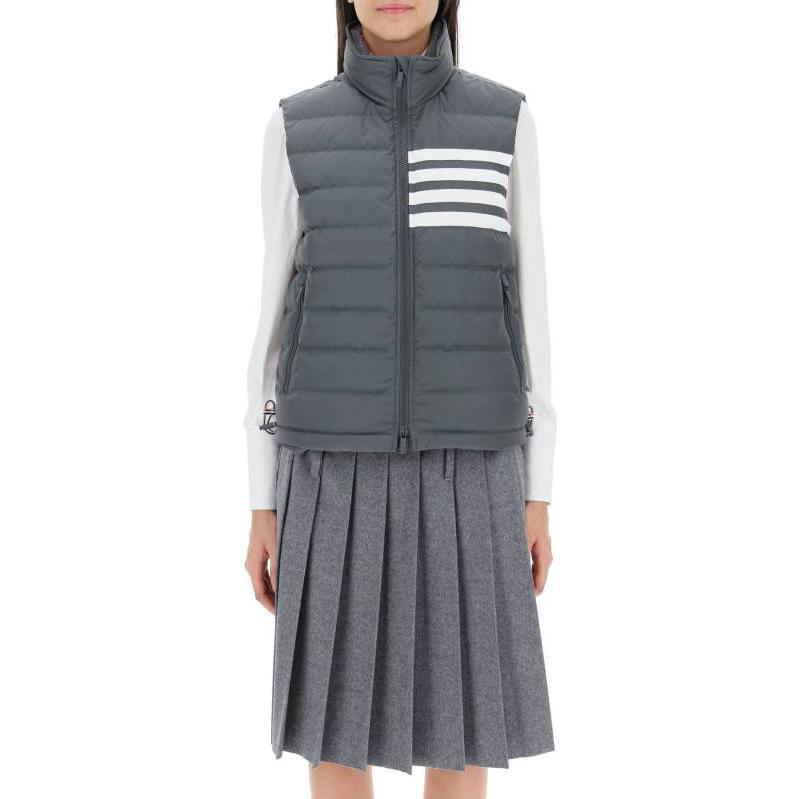 Lookbook (Women) Thom Browne  Classic 4-Bar Padded Vest Gray FVD015X-07259-035