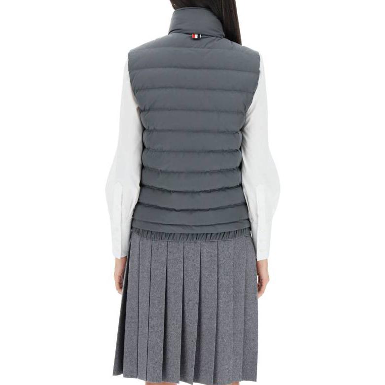 Shop (Women) Thom Browne  Classic 4-Bar Padded Vest Gray FVD015X-07259-035