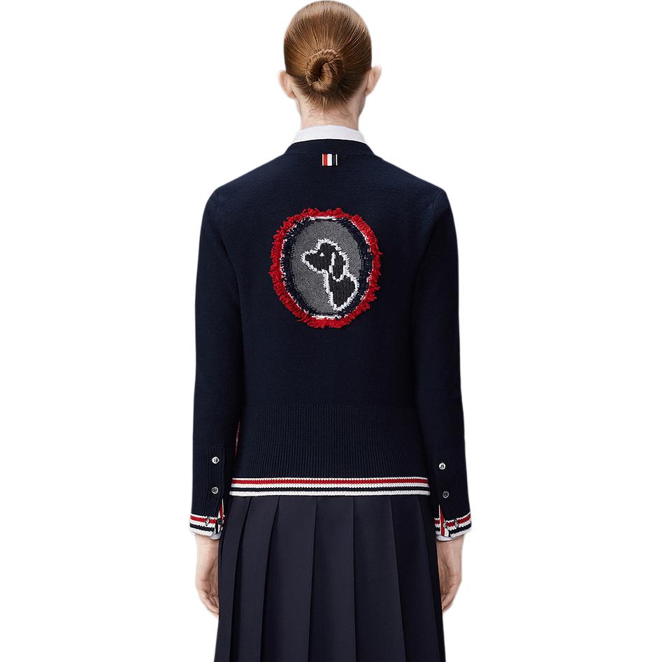 (Women) Thom Browne  Classic Four-Bar Cardigan Navy Blue Sweater. FKC610A-Y1030-415 圖 3