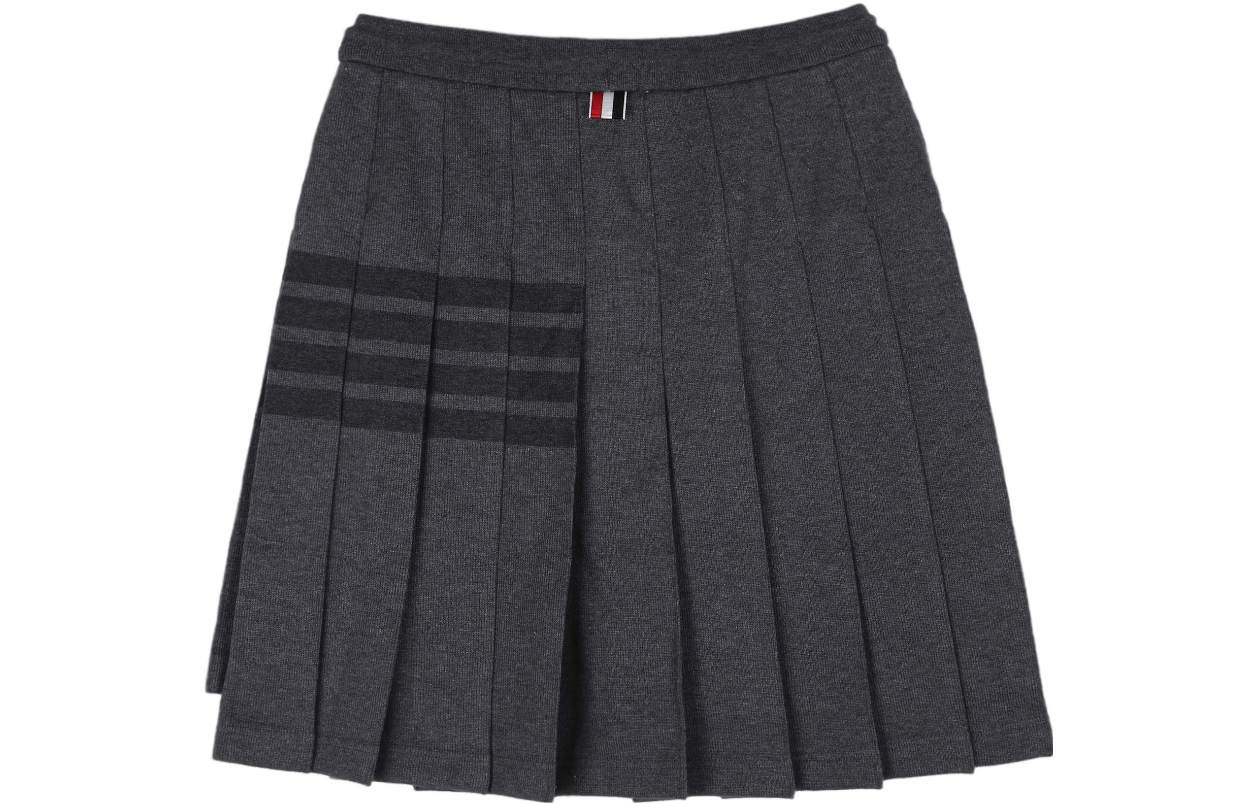 Lookbook (W) Falda Gris Clásica Plisada con Cordón de Thom Browne. FJK083A-J0051025