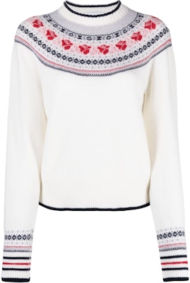 (W) Thom Browne 花卉玫瑰圖案圓領毛衣 多色款 FKA470A-Y1029-100 Order (W) Thom Browne 花卉玫瑰圖案圓領毛衣 多色款 FKA470A-Y1029-100