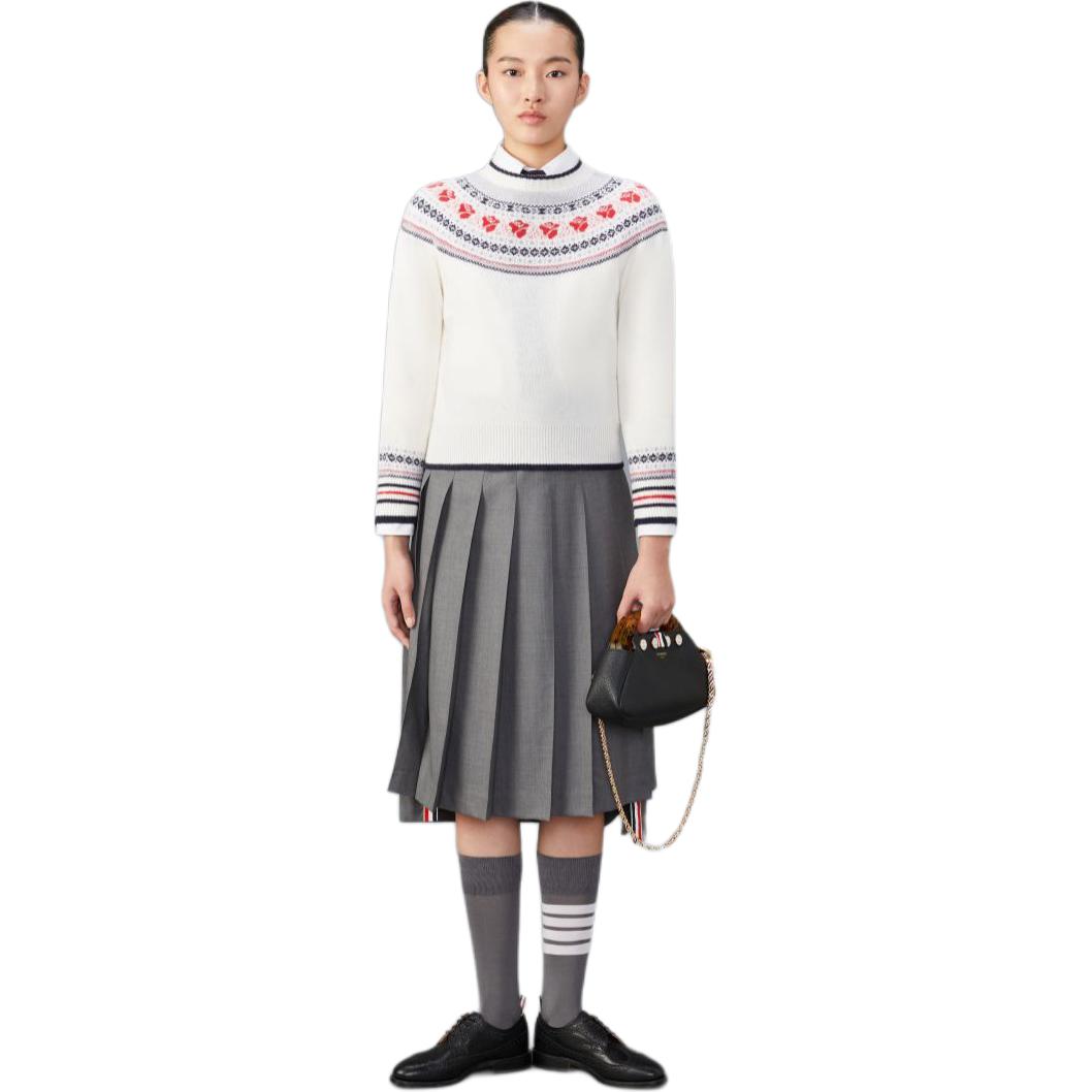 Lookbook (W) Thom Browne 花卉玫瑰圖案圓領毛衣 多色款 FKA470A-Y1029-100