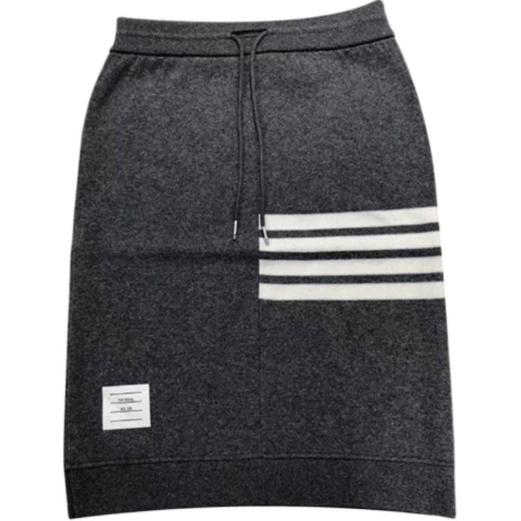 (Women) THOM BROWNE  Four-Bar Print Casual Long Skirt. FJK044A-07693-035