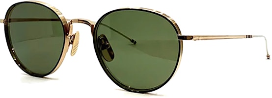 (Women) Thom Browne Gold Oval Thin Frame Sunglasses UES119A-G0001-715 (Women) Thom Browne Gold Oval Thin Frame Sunglasses UES119A-G0001-715