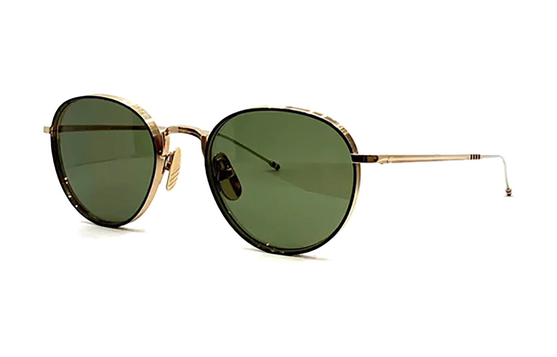 Order (W) トムブラウン ゴールド オーバル 薄型フレーム サングラス UES119A-G0001-715