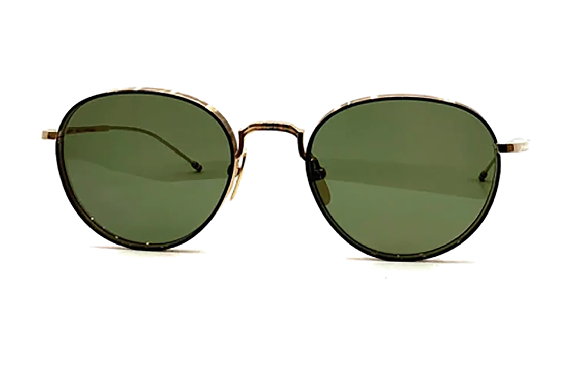 Lookbook (W) トムブラウン ゴールド オーバル 薄型フレーム サングラス UES119A-G0001-715