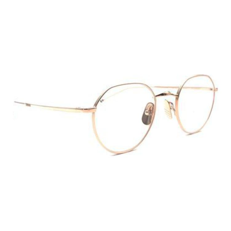 Shop (W) Thom Browne Gafas Ópticas Mariposa Titanio Dorado con Detalle Delgado. UEO914AG0001710ROSEGOLD