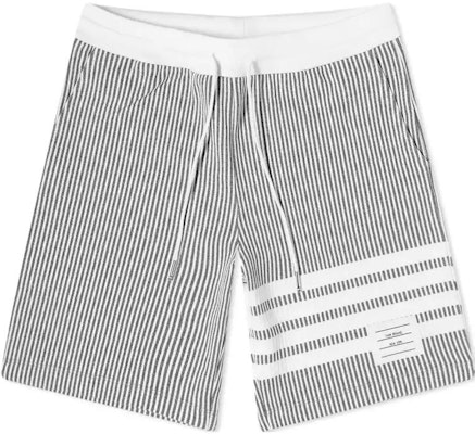 (W) THOM BROWNE Celana Pendek Kasual Abu-Abu Striped Lace-Up. FJQ096A-J0063-055 Order (W) THOM BROWNE Celana Pendek Kasual Abu-Abu Striped Lace-Up. FJQ096A-J0063-055