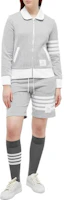 Lookbook (W) THOM BROWNE Celana Pendek Kasual Abu-Abu Striped Lace-Up. FJQ096A-J0063-055