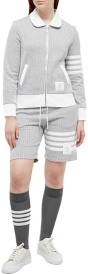 (W) THOM BROWNE Celana Pendek Kasual Abu-Abu Striped Lace-Up. FJQ096A-J0063-055 Lookbook (W) THOM BROWNE Celana Pendek Kasual Abu-Abu Striped Lace-Up. FJQ096A-J0063-055