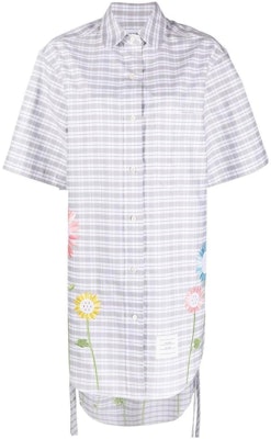 (W) 汤姆布朗 灰色花卉格纹短袖长款衬衫连衣裙 FDSD91E-E0344-035 Order (W) 汤姆布朗 灰色花卉格纹短袖长款衬衫连衣裙 FDSD91E-E0344-035