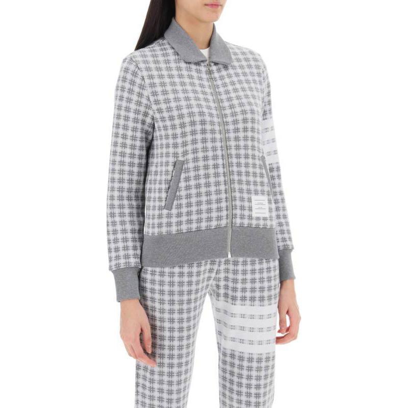 Purchase (Women) Thom Browne  Grey Full-Print Zip-Up Long-Sleeve Jacket. FJT307A-J0116-055