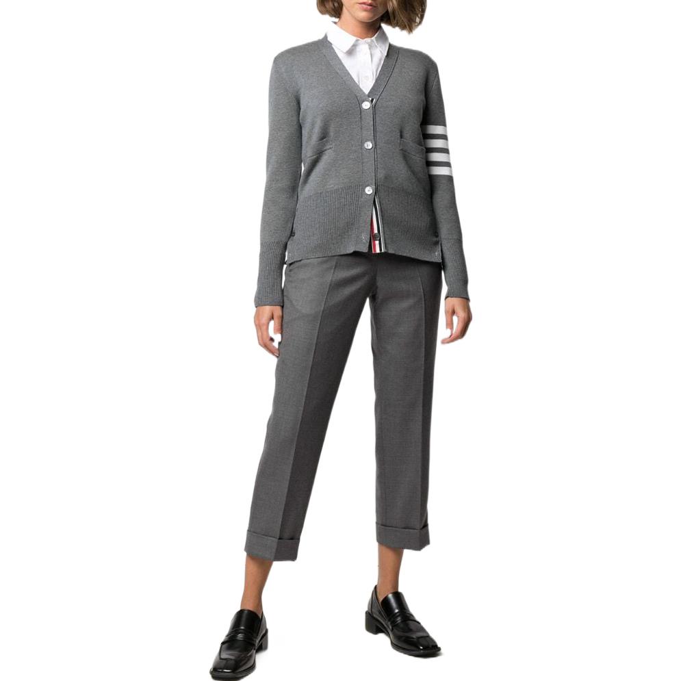 Lookbook (W) Thom Browne 灰色中腰直筒休閒長褲 FTC392A-00626-035