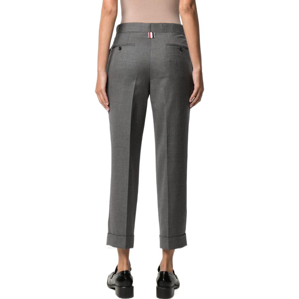 Shop (W) Thom Browne 灰色中腰直筒休閒長褲 FTC392A-00626-035