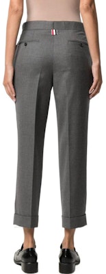 (W) Thom Browne 灰色中腰直筒休閒長褲 FTC392A-00626-035 Shop (W) Thom Browne 灰色中腰直筒休閒長褲 FTC392A-00626-035