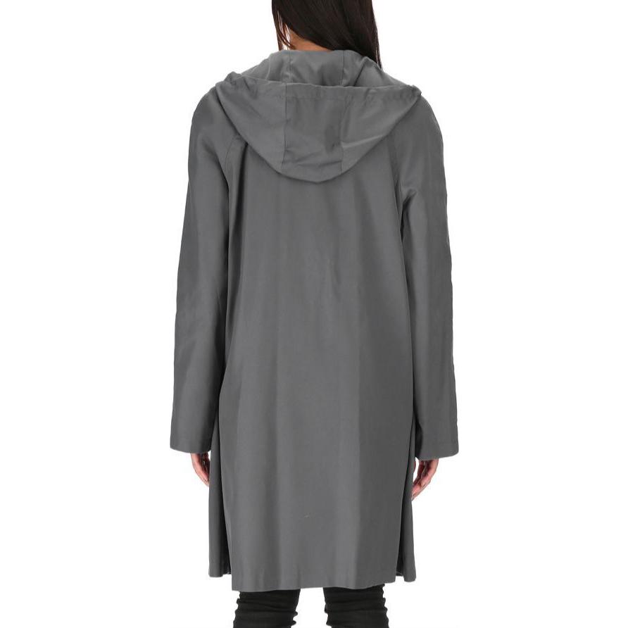 Shop (W) Thom Browne Abrigo Casual Largo con Capucha Sólido Gris. FOC770V-F0185-035