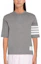 Buy (W) THOM BROWNE Abu SS24 Four-Stripe T-Shirt Lengan Pendek Santai. FJS102G-07862 055