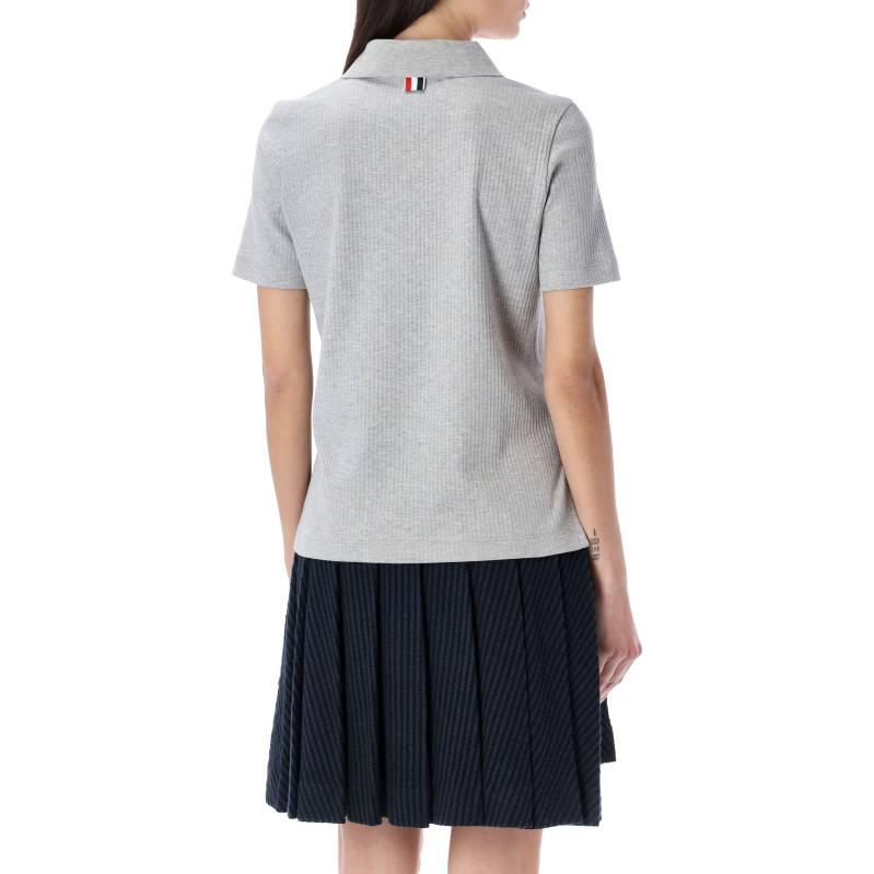 (Women) THOM BROWNE  Grey Stripe Print Short Sleeve T-Shirt SS23. FJP076A-J0066-055 圖 4